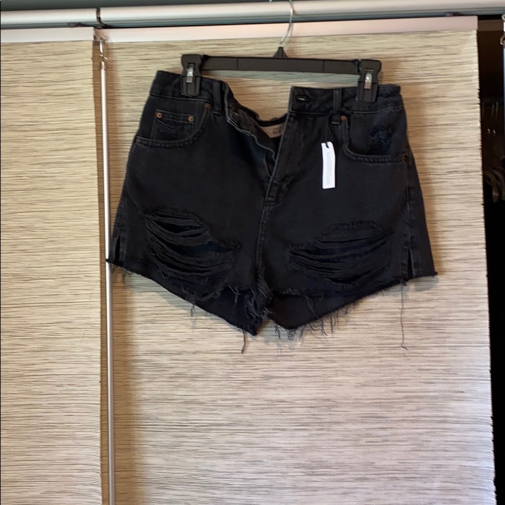 TopShop Black Jean Shorts